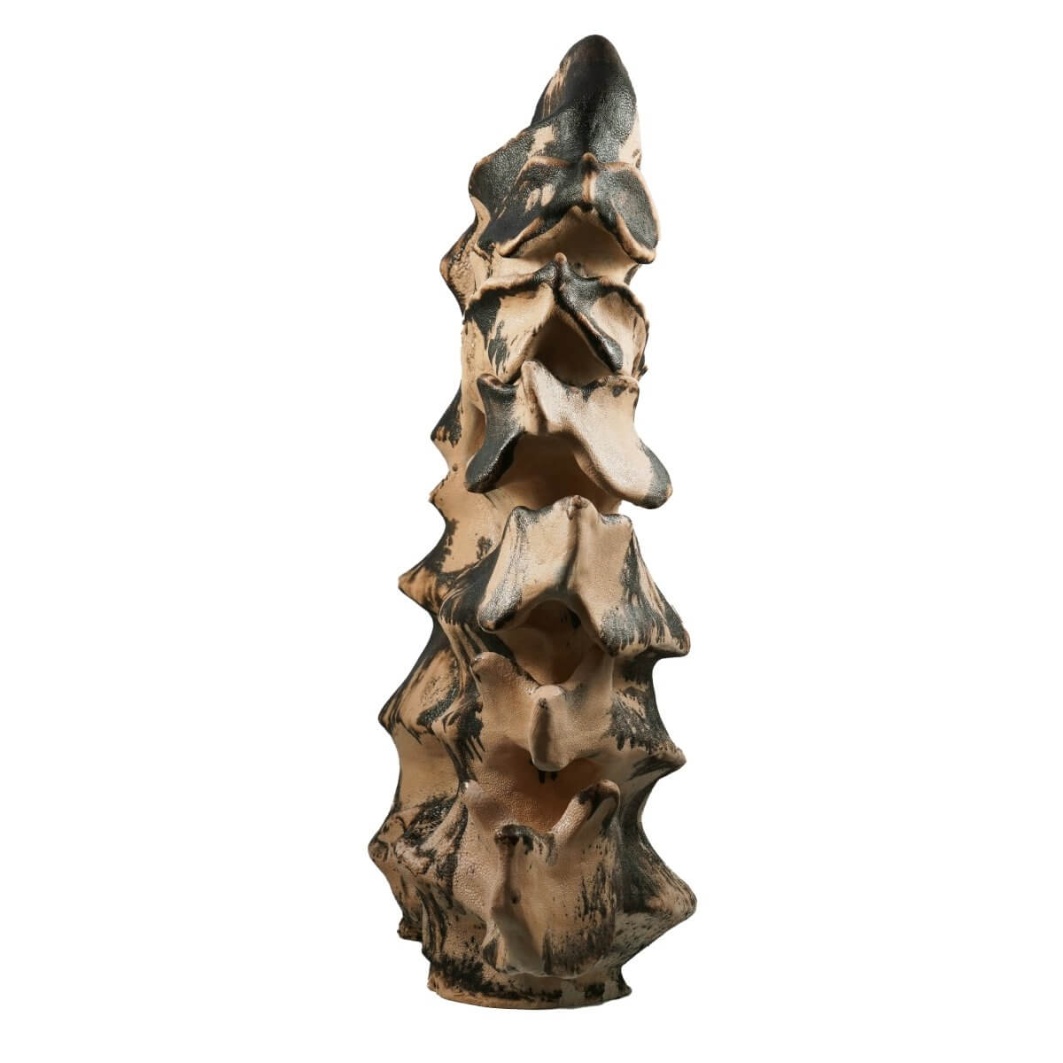 Bone series no. 2 - Bones collection raku ceramic pottery sculpture by Adil Ghani Unique Handmade ceramic pottery raku vases, urns, and home decor, sculptures, wall decor, gifts by Adil Ghani