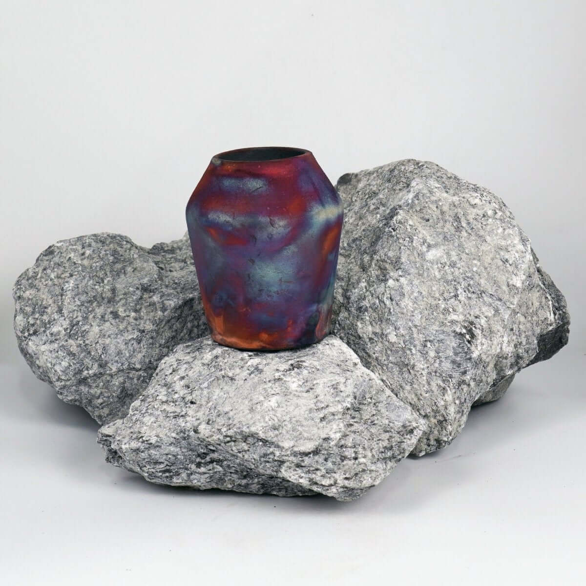 Hoseki Ceramic Raku Pottery Vase - RAAQUU