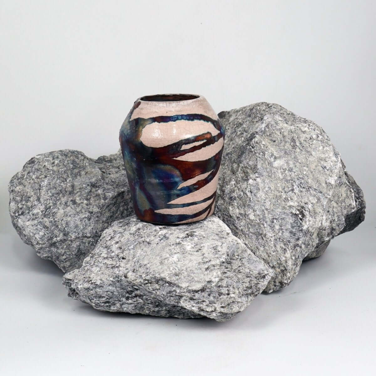 Hoseki Ceramic Raku Pottery Vase - RAAQUU