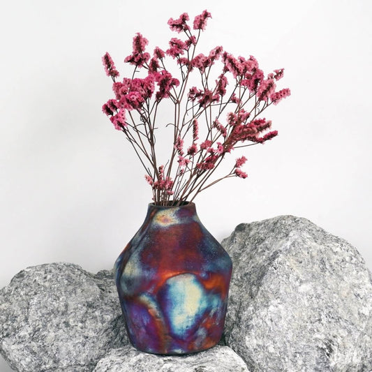 Inaka Ceramic Raku Pottery Vase - RAAQUU