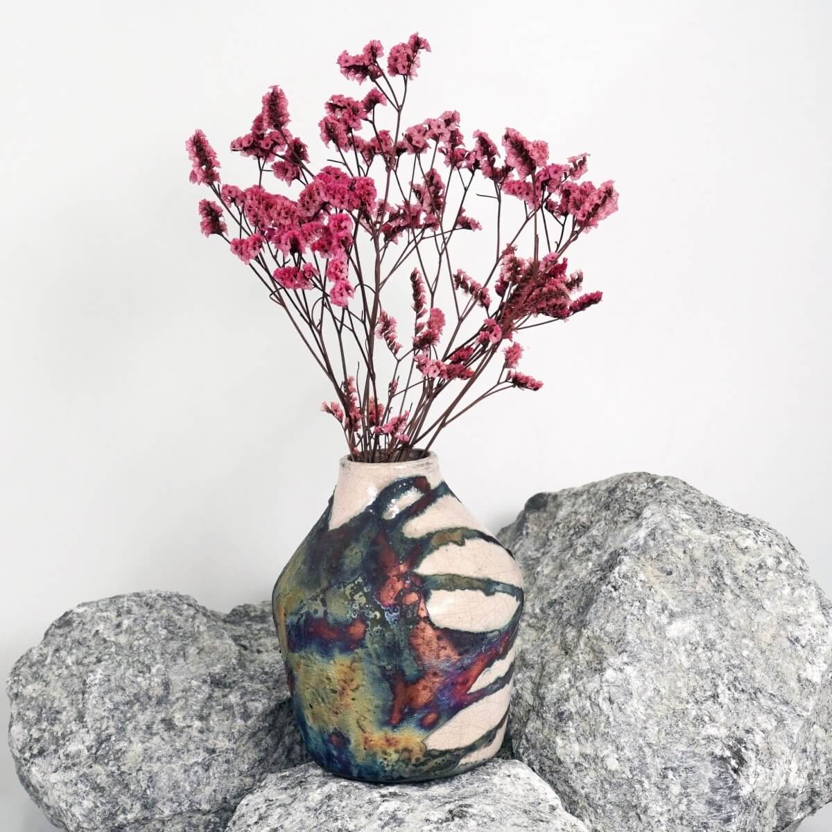 Inaka Ceramic Raku Pottery Vase - RAAQUU