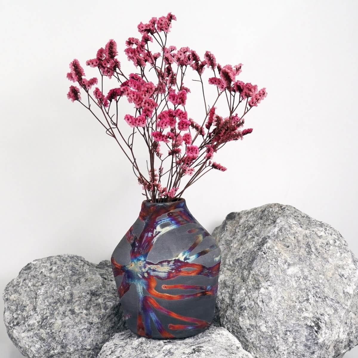 Inaka Ceramic Raku Pottery Vase - RAAQUU