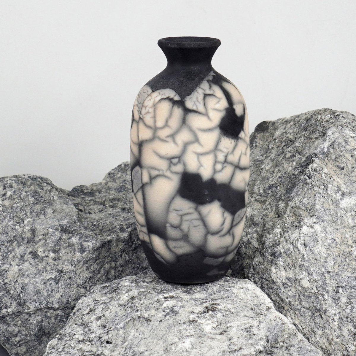 Koban Ceramic Raku Pottery Vase with Water Tube - RAAQUU