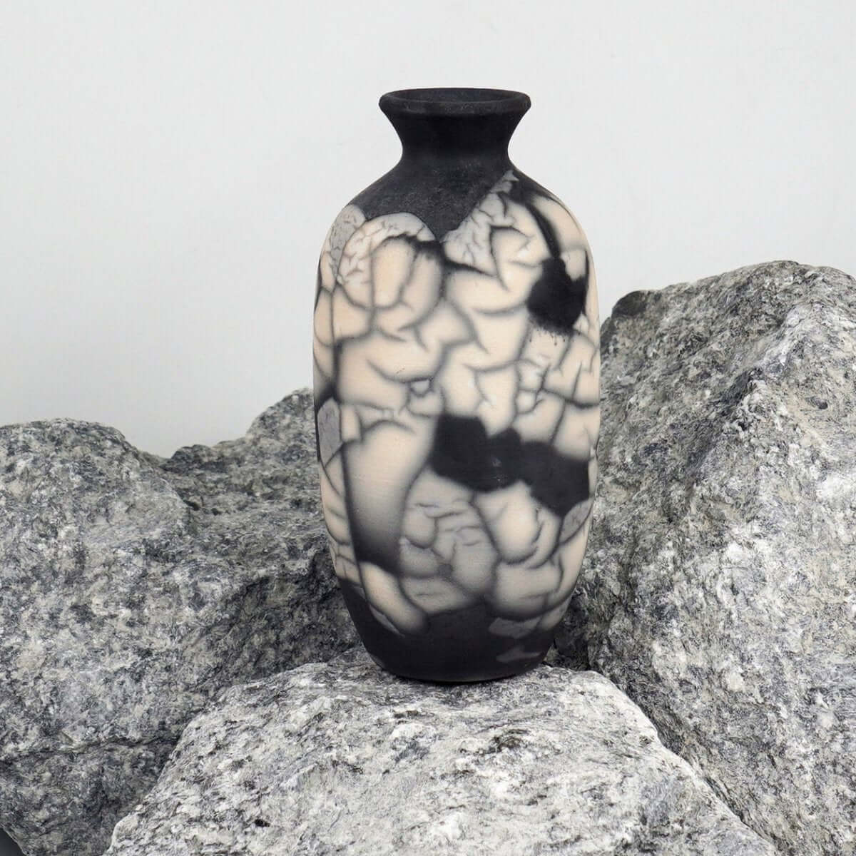Koban Ceramic Raku Pottery Vase with Water Tube - RAAQUU