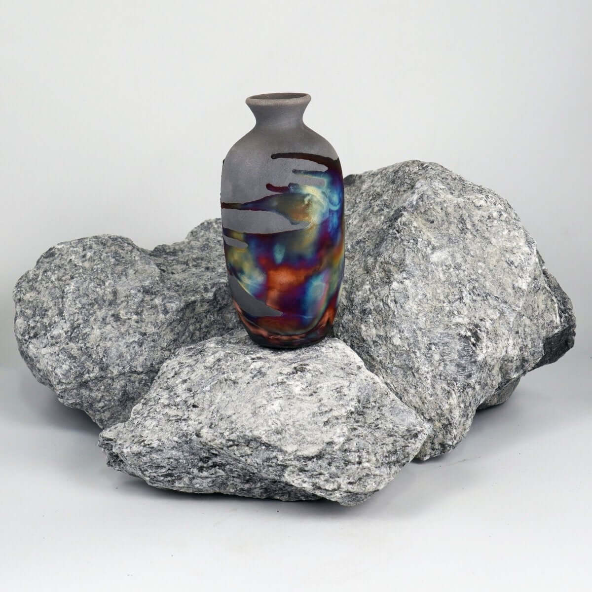 Koban Ceramic Raku Pottery Vase with Water Tube - RAAQUU