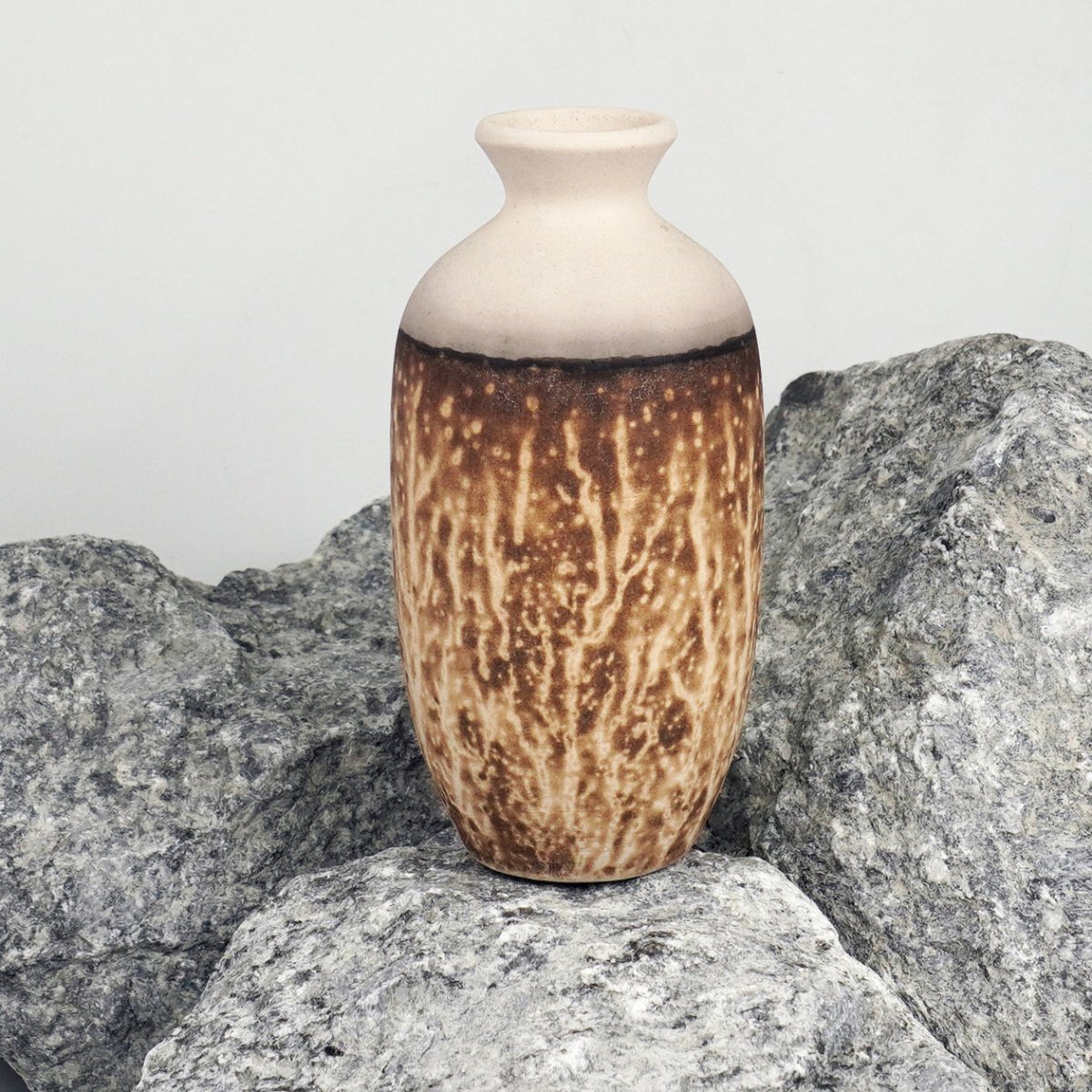 Koban Ceramic Raku Pottery Vase with Water Tube - RAAQUU