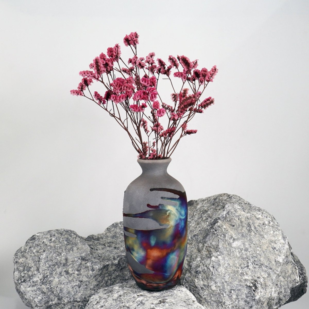 Koban Ceramic Raku Pottery Vase with Water Tube - RAAQUU