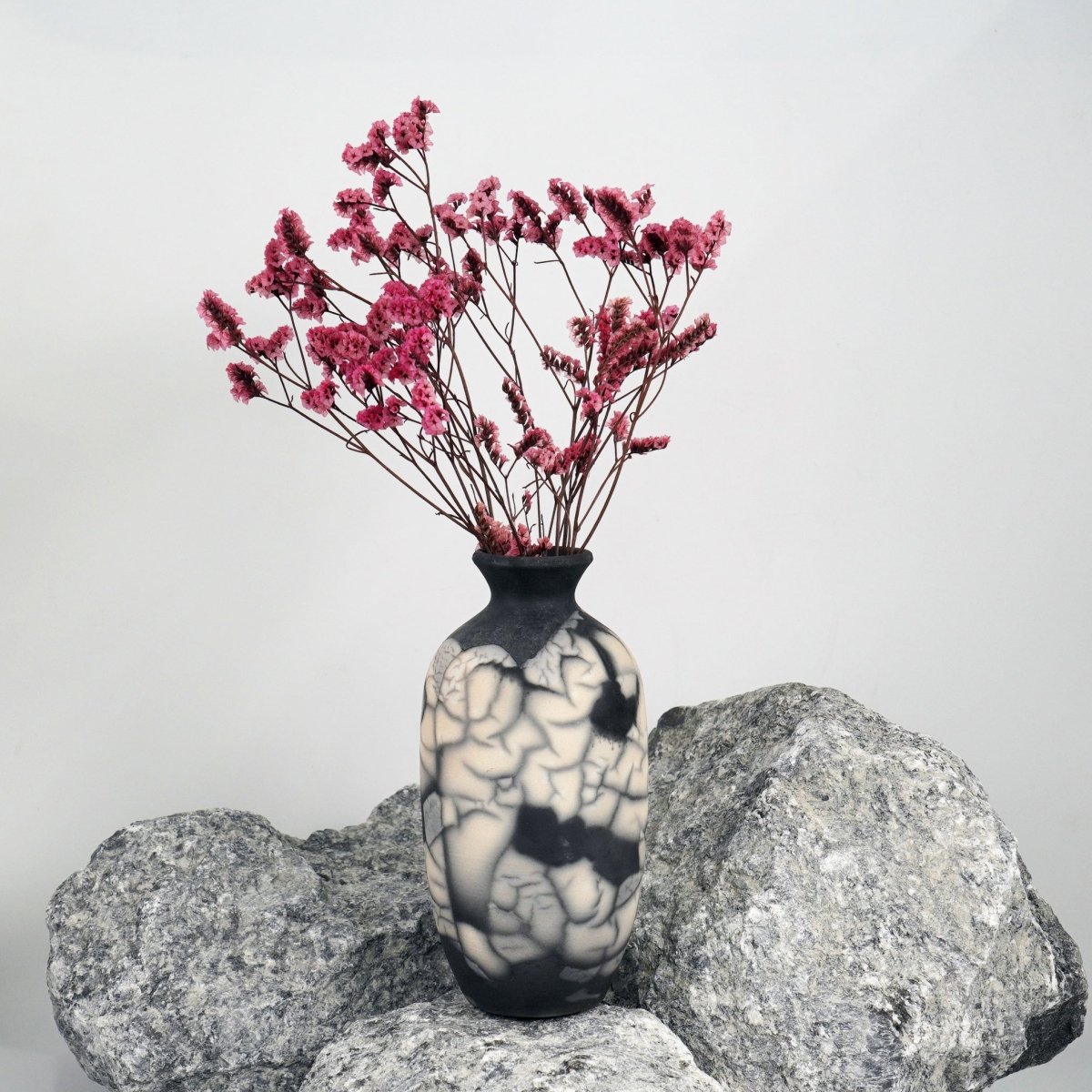 Koban Ceramic Raku Pottery Vase with Water Tube - RAAQUU