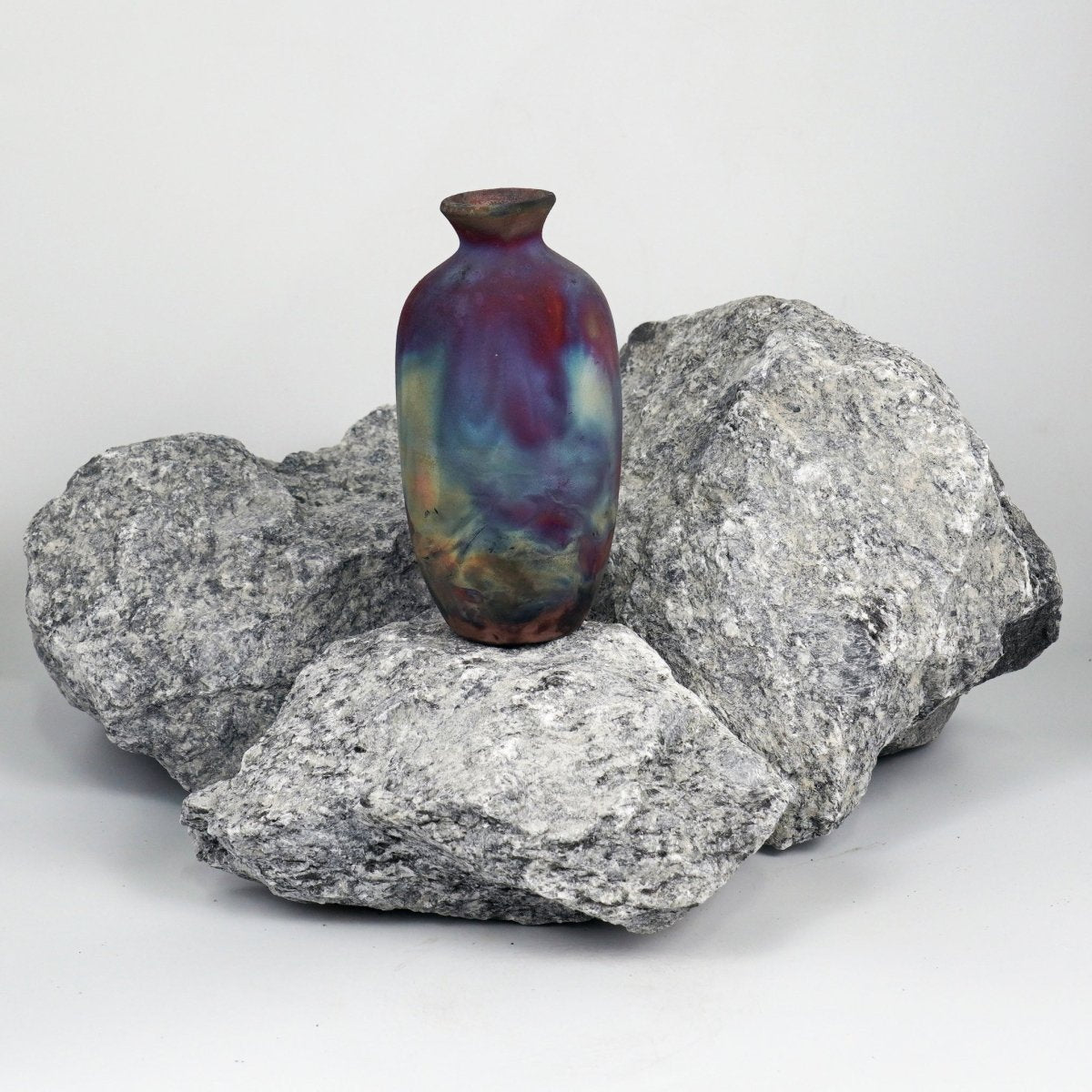 Koban Ceramic Raku Pottery Vase with Water Tube - RAAQUU