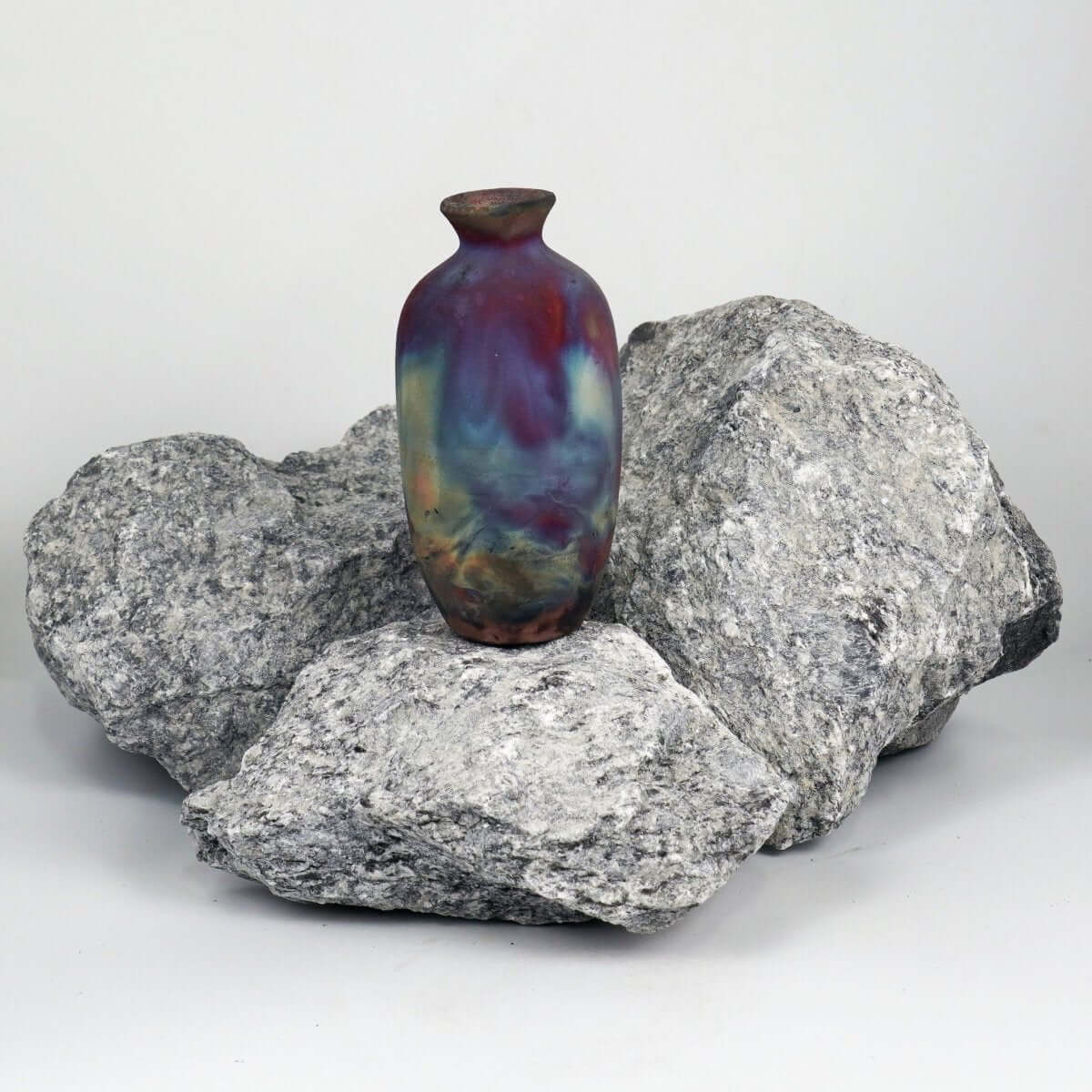 Koban Ceramic Raku Pottery Vase with Water Tube - RAAQUU
