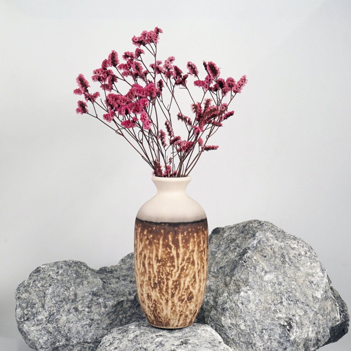 Koban Ceramic Raku Pottery Vase with Water Tube - RAAQUU