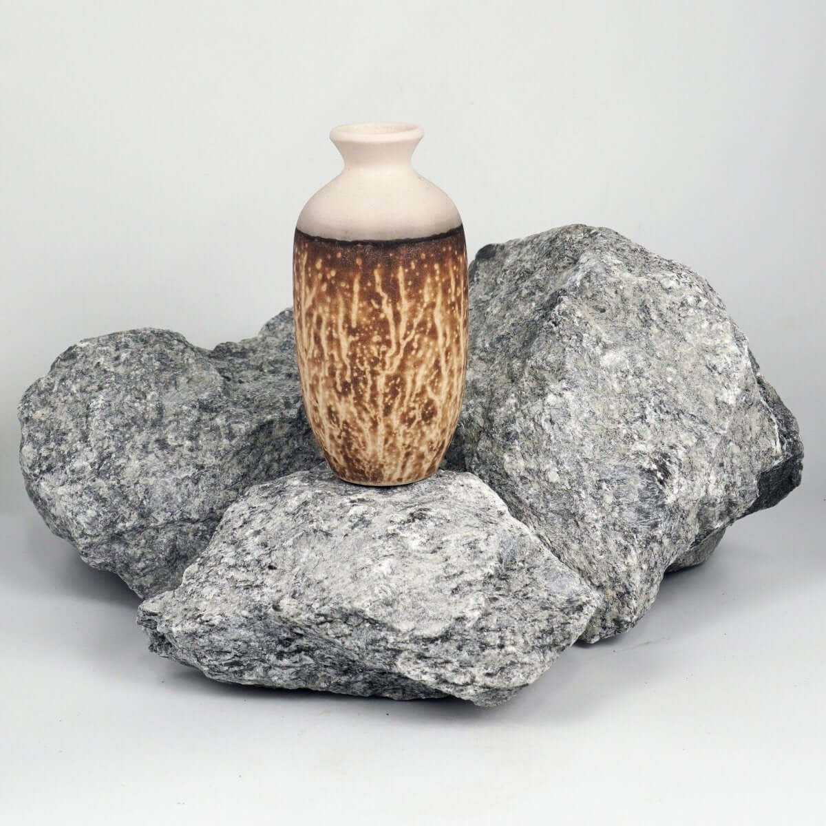Koban Ceramic Raku Pottery Vase with Water Tube - RAAQUU