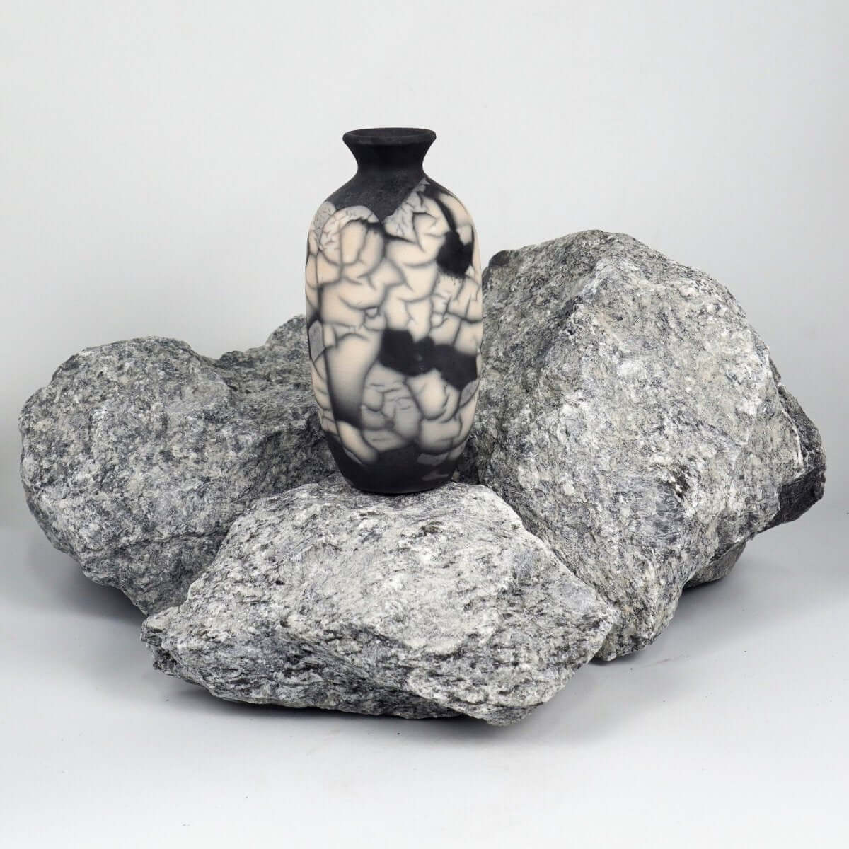 Koban Ceramic Raku Pottery Vase with Water Tube - RAAQUU