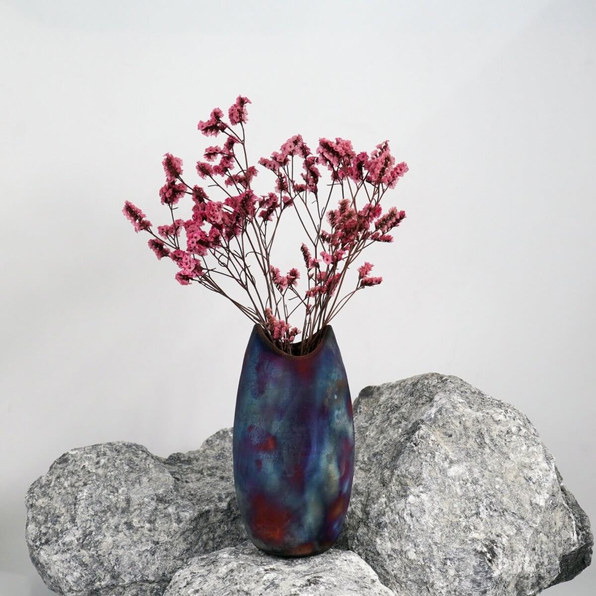 Koi Ceramic Raku Pottery Vase - RAAQUU