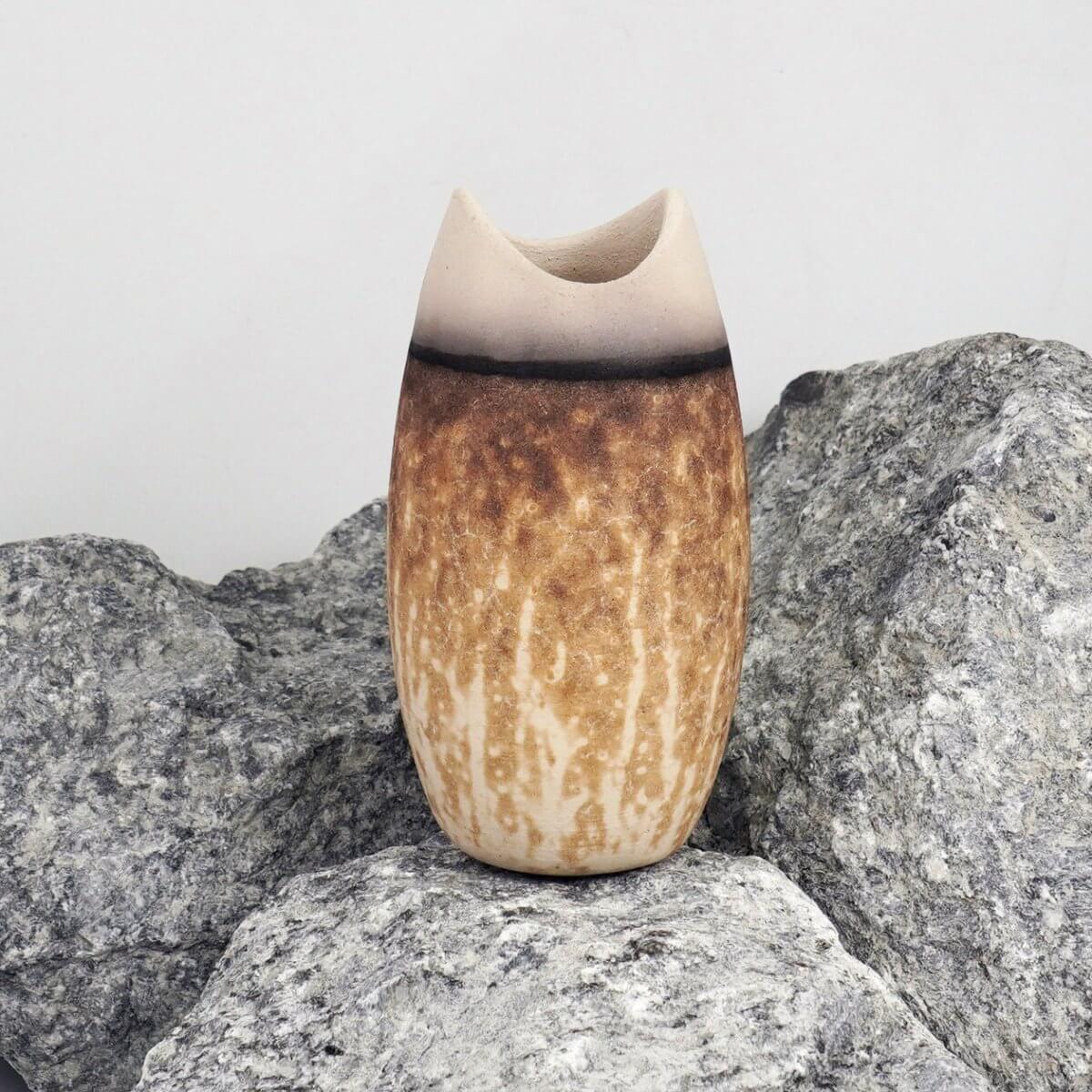 Koi Ceramic Raku Pottery Vase - RAAQUU