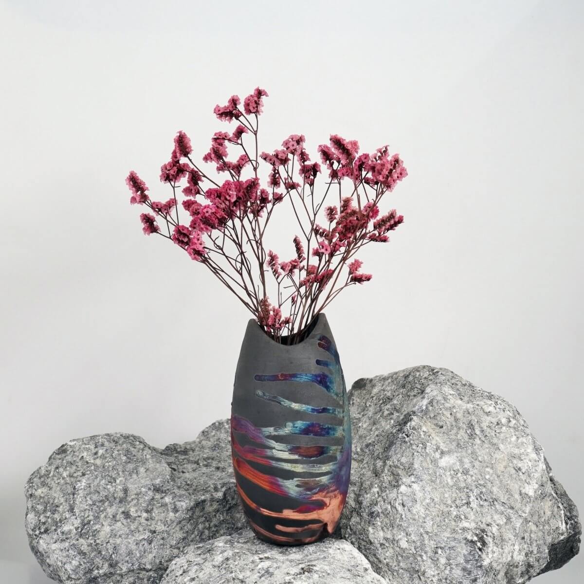 Koi Ceramic Raku Pottery Vase - RAAQUU