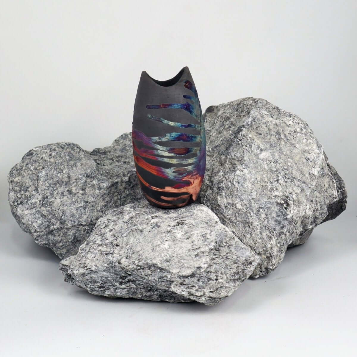 Koi Ceramic Raku Pottery Vase - RAAQUU