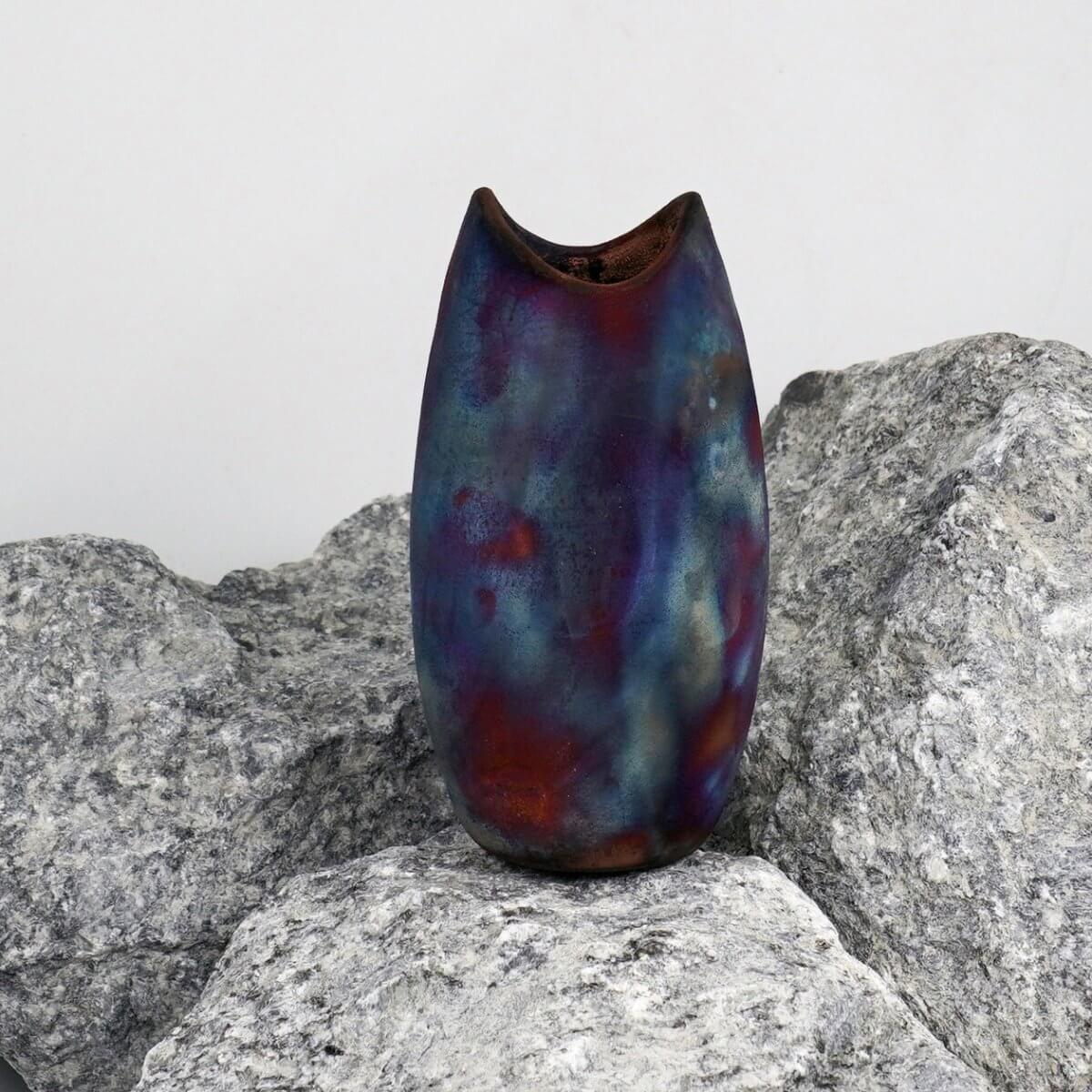 Koi Ceramic Raku Pottery Vase - RAAQUU