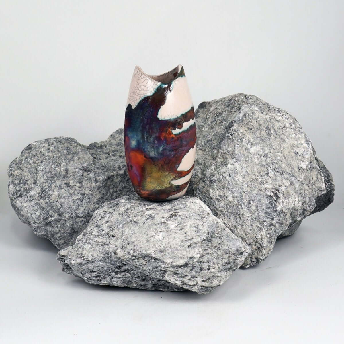 Koi Ceramic Raku Pottery Vase - RAAQUU