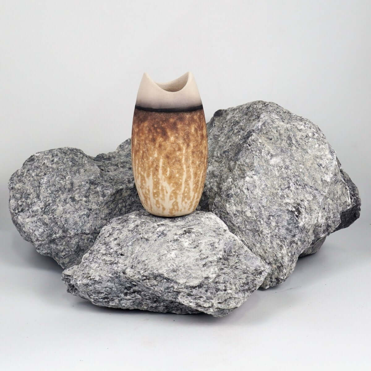 Koi Ceramic Raku Pottery Vase - RAAQUU