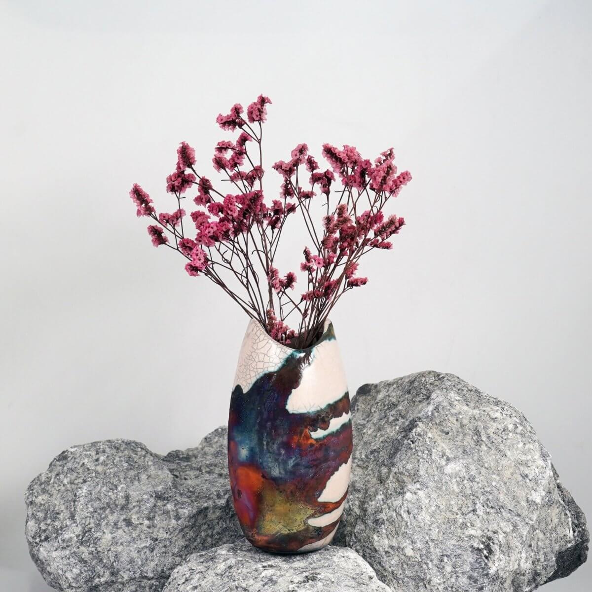 Koi Ceramic Raku Pottery Vase - RAAQUU