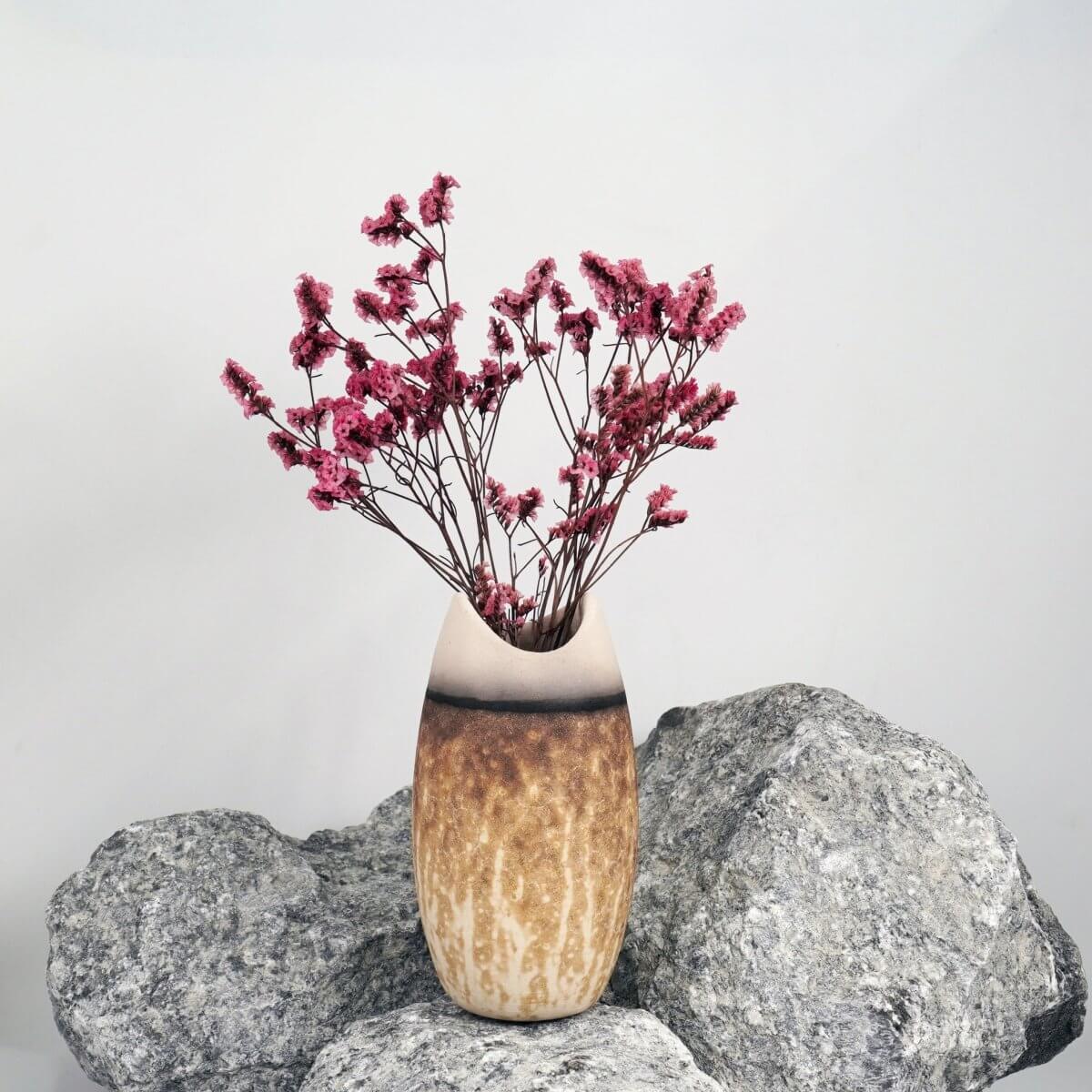 Koi Ceramic Raku Pottery Vase - RAAQUU