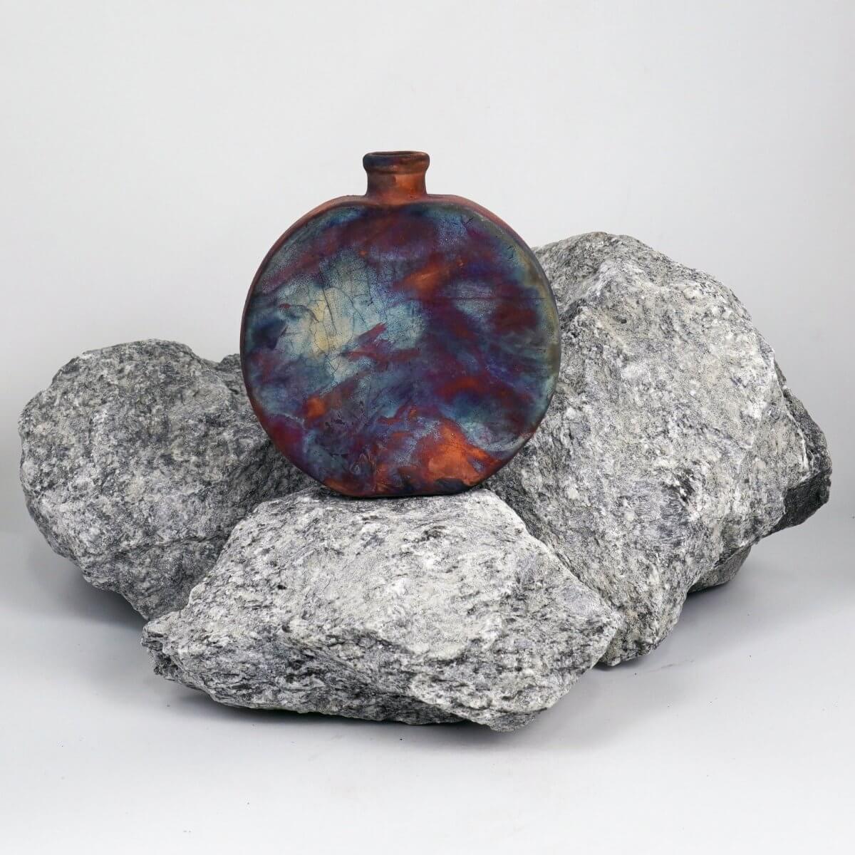 Kumo Ceramic Raku Pottery Vase - RAAQUU