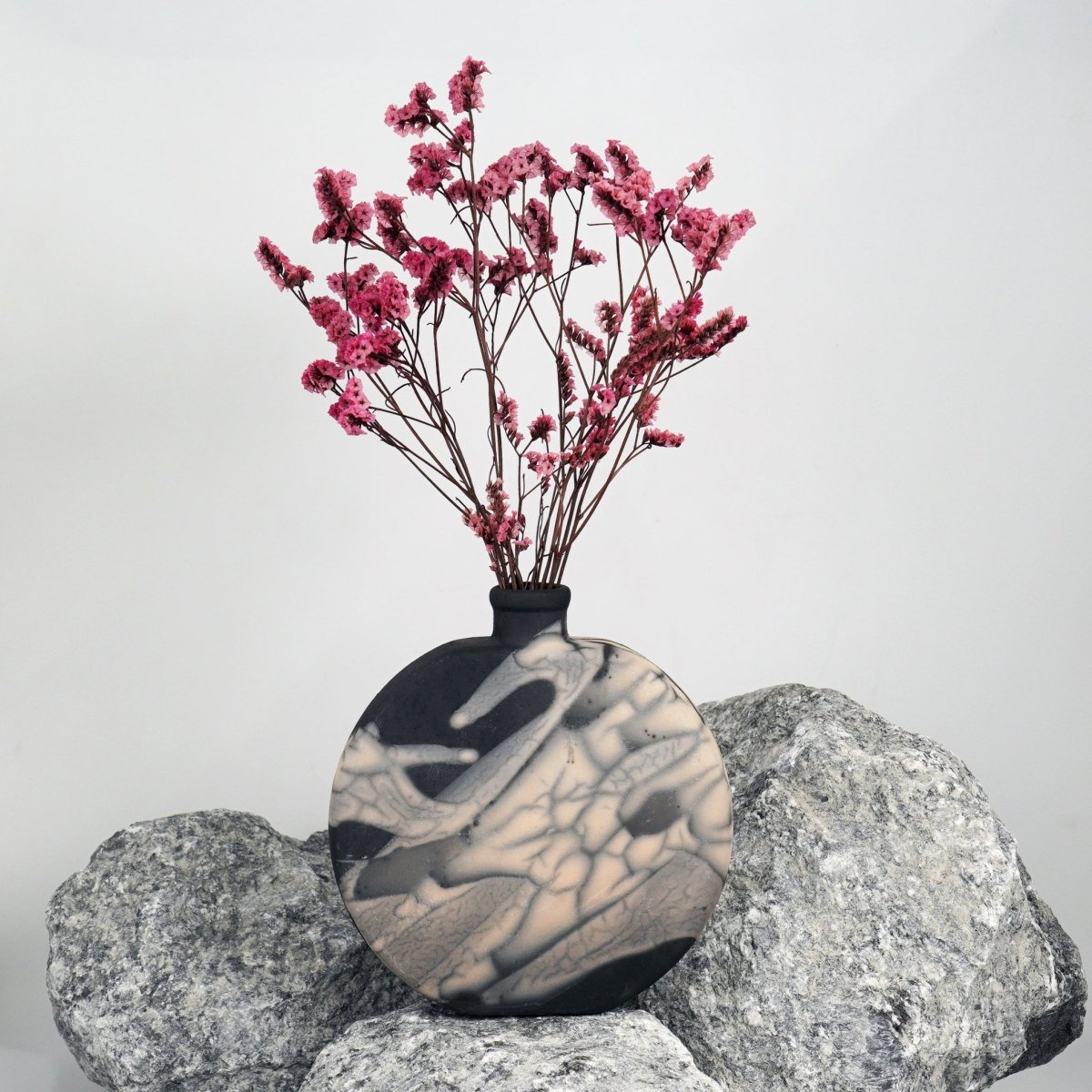 Kumo Ceramic Raku Pottery Vase - RAAQUU