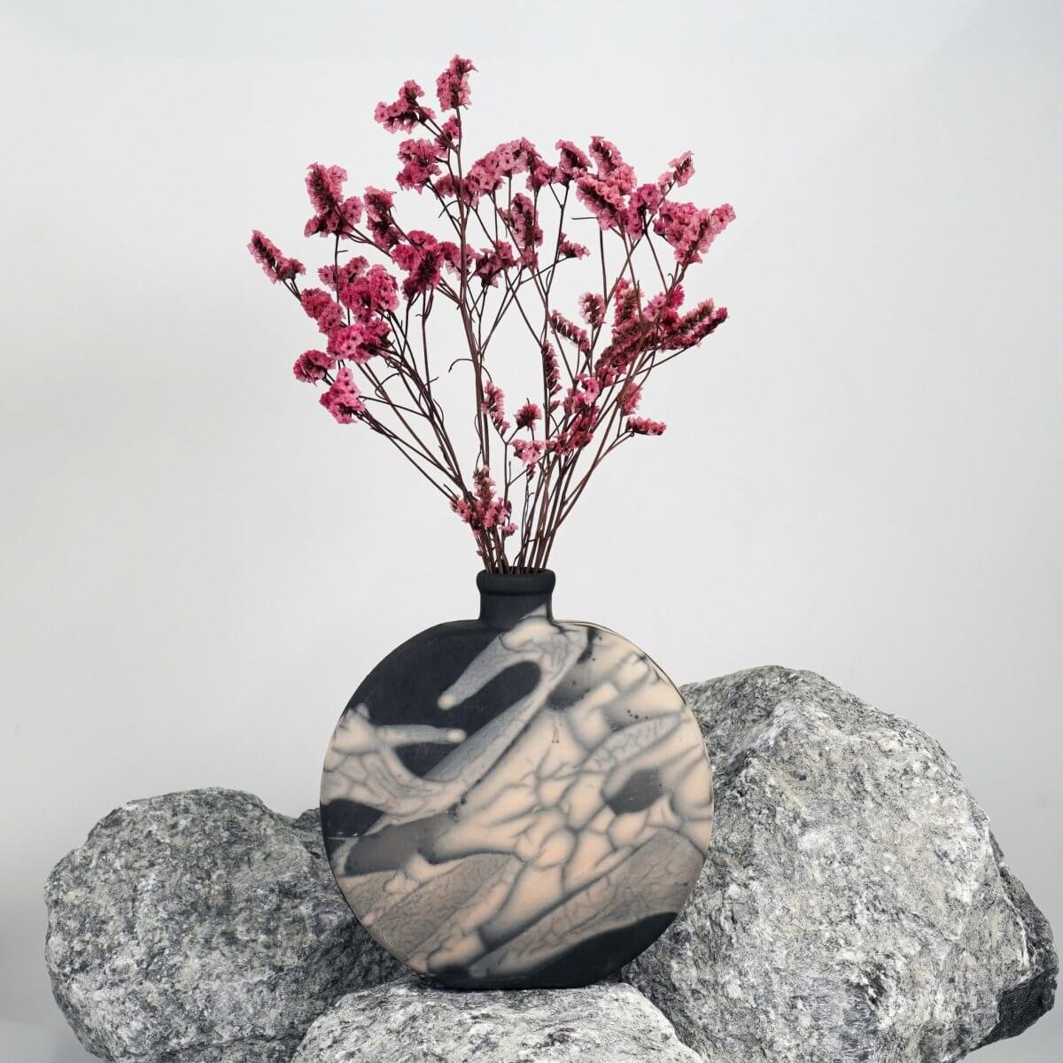 Kumo Ceramic Raku Pottery Vase - RAAQUU