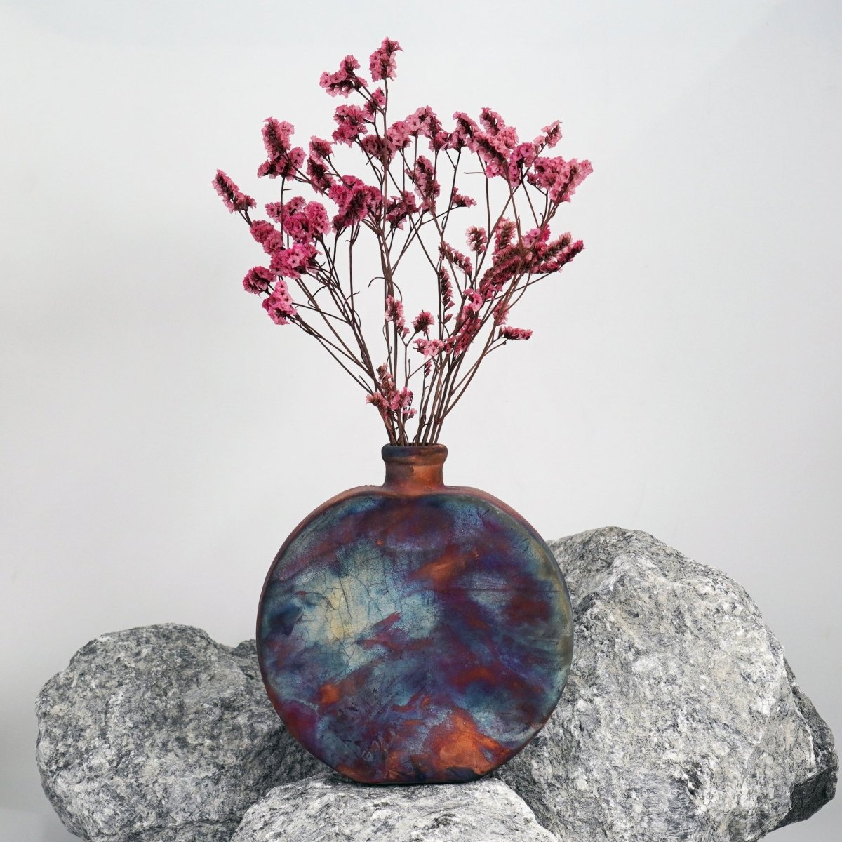 Kumo Ceramic Raku Pottery Vase - RAAQUU