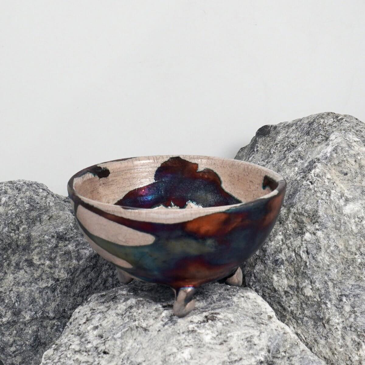 Mizu Ceramic Raku Pottery Bowl - RAAQUU