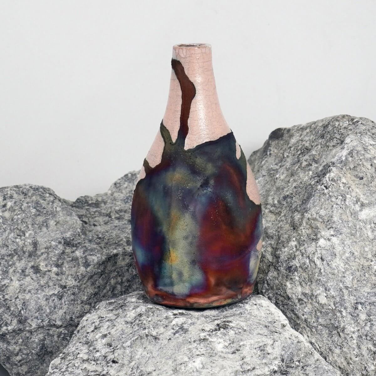 Natsu Ceramic Raku Pottery Vase - RAAQUU