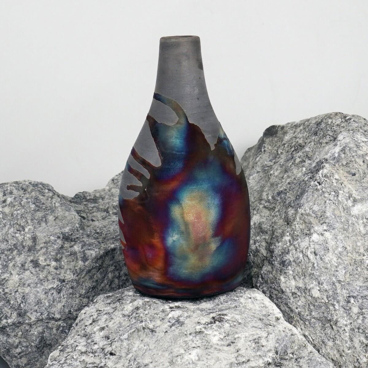 Natsu Ceramic Raku Pottery Vase - RAAQUU