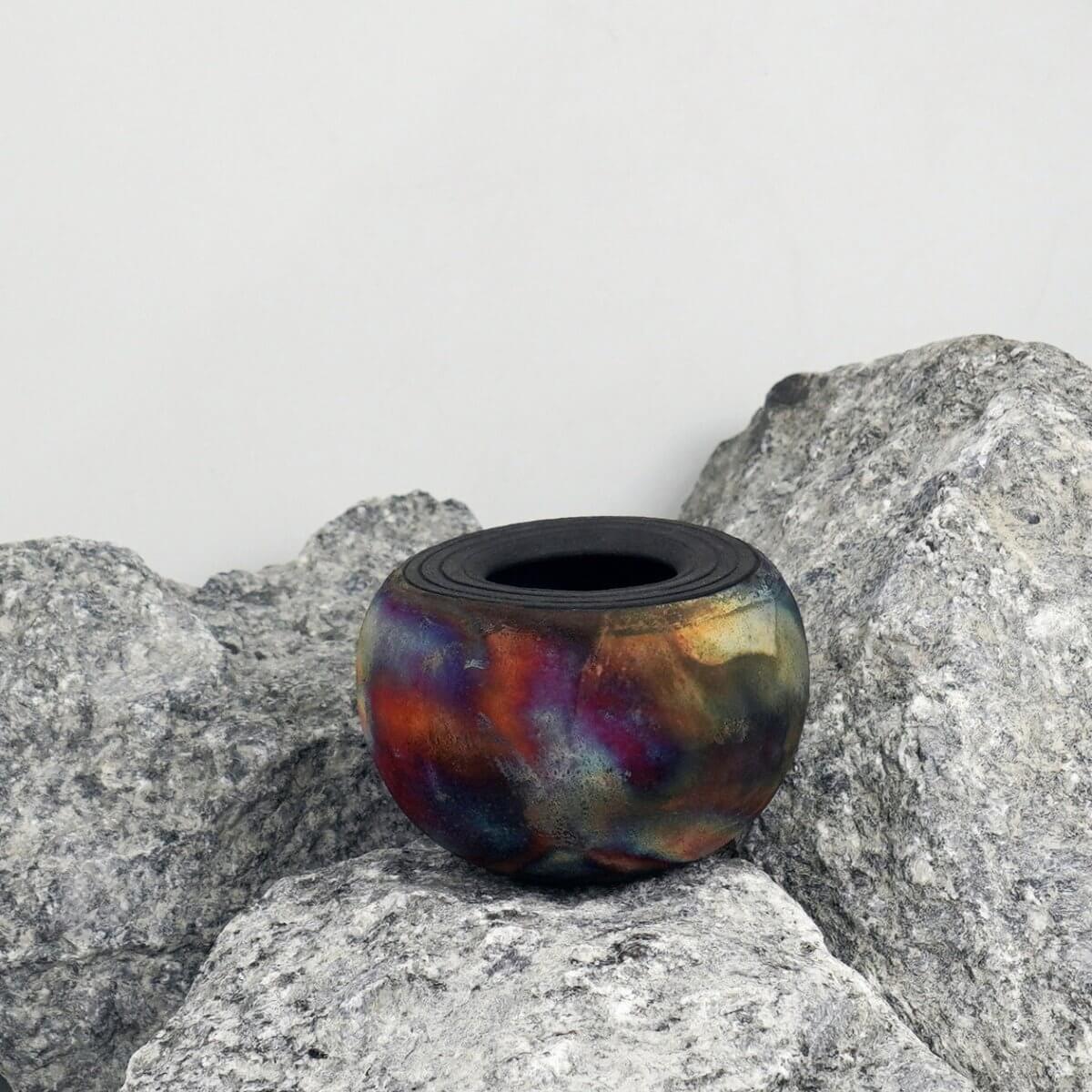 Nikko Ceramic Raku Pottery Vase - RAAQUU