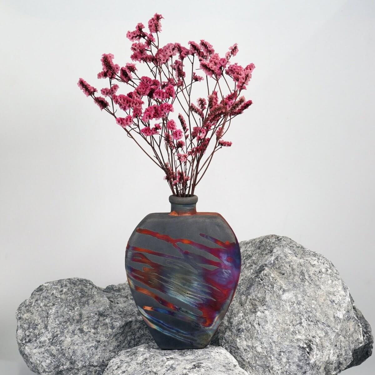 Nozomu Ceramic Raku Pottery Vase - RAAQUU