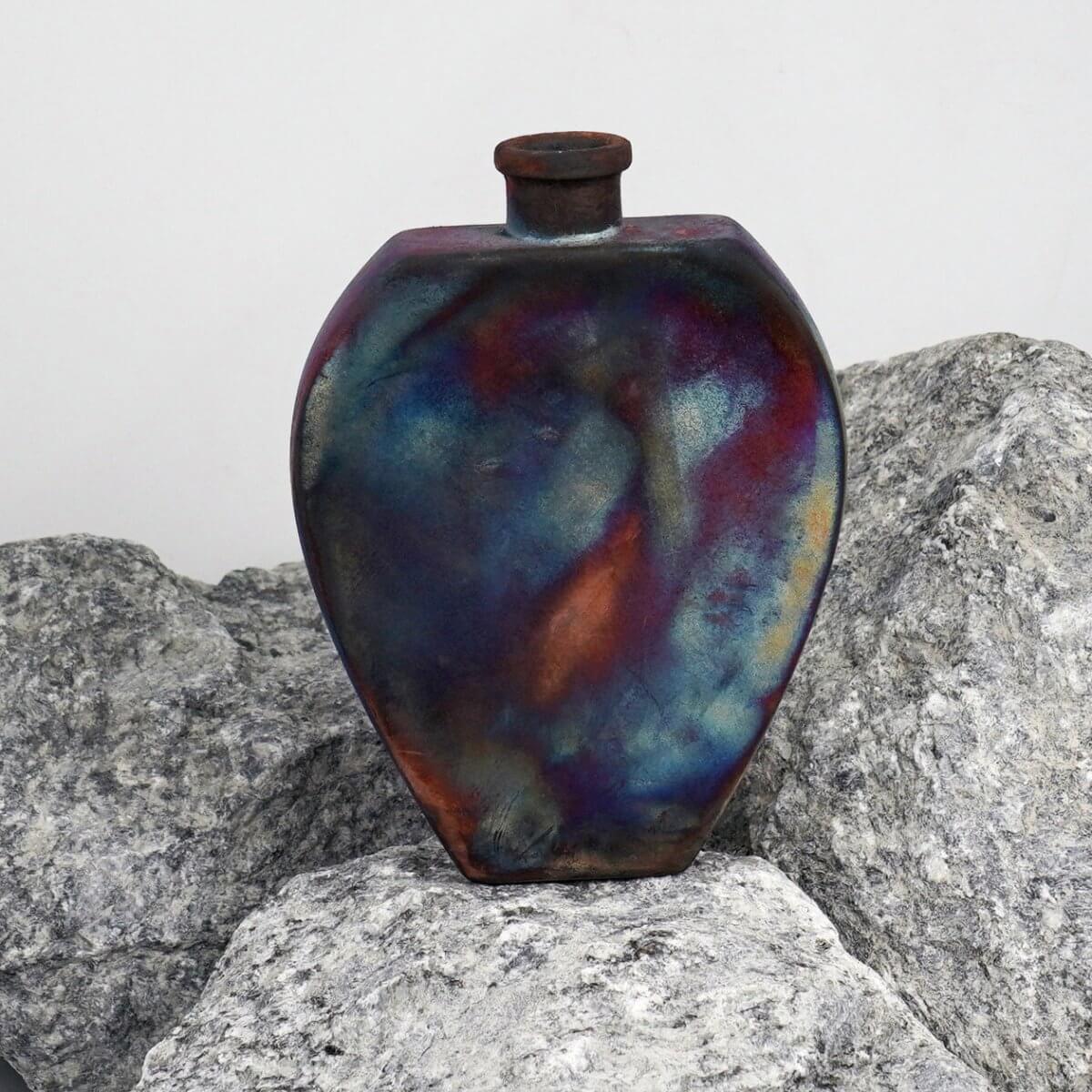 Nozomu Ceramic Raku Pottery Vase - RAAQUU