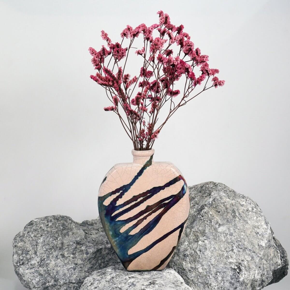 Nozomu Ceramic Raku Pottery Vase - RAAQUU