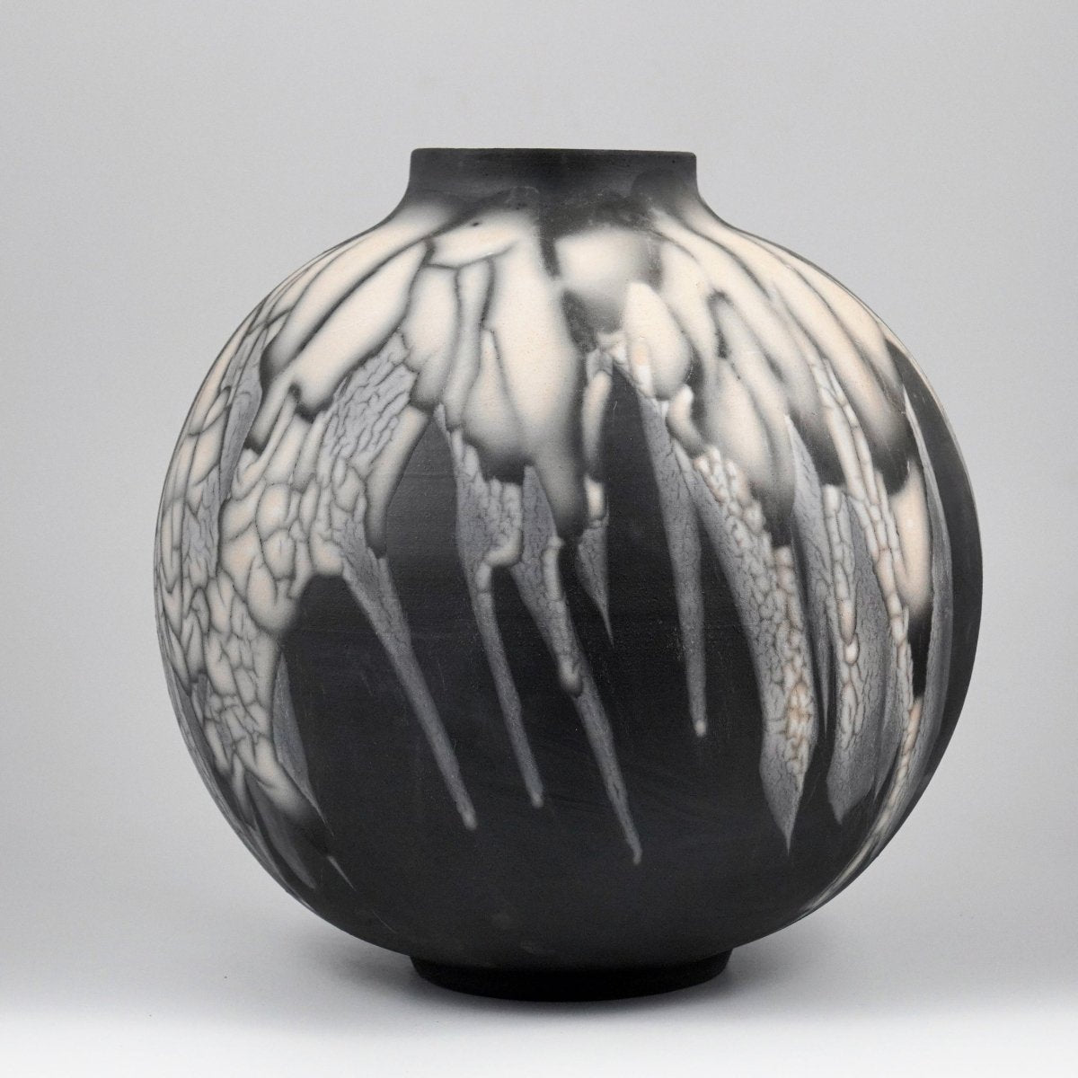 Pre - Order RAAQUU Large Globe Art Series Ceramic Vase - Raku Pottery - RAAQUU