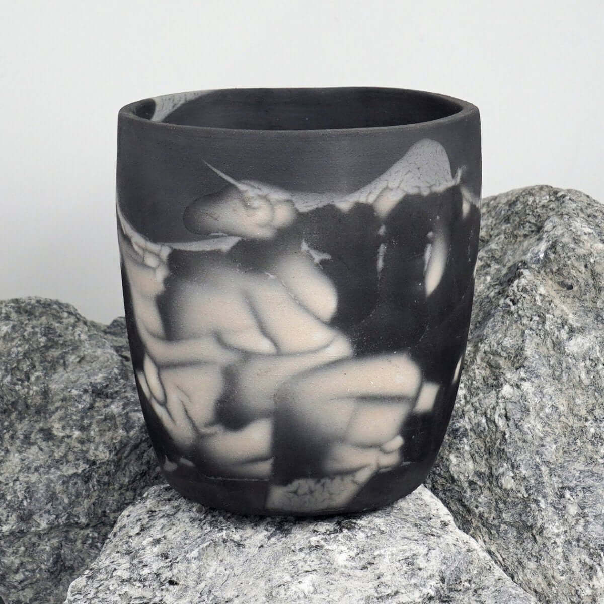 Seicho - Ceramic Raku planter pot for Indoor plants - RAAQUU