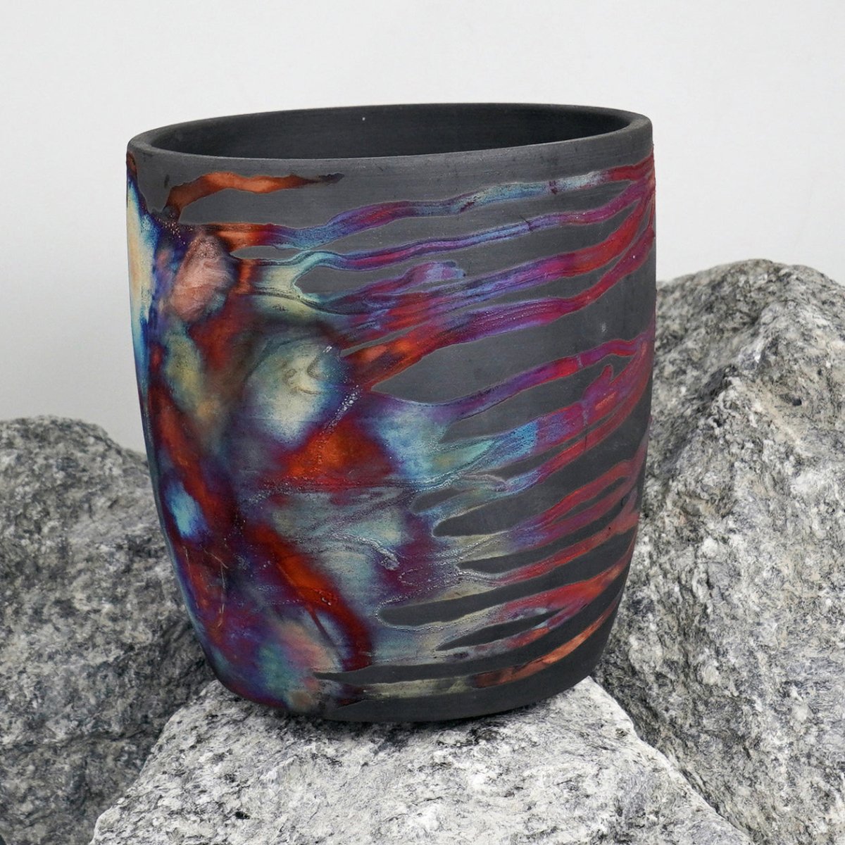 Seicho - Ceramic Raku planter pot for Indoor plants - RAAQUU