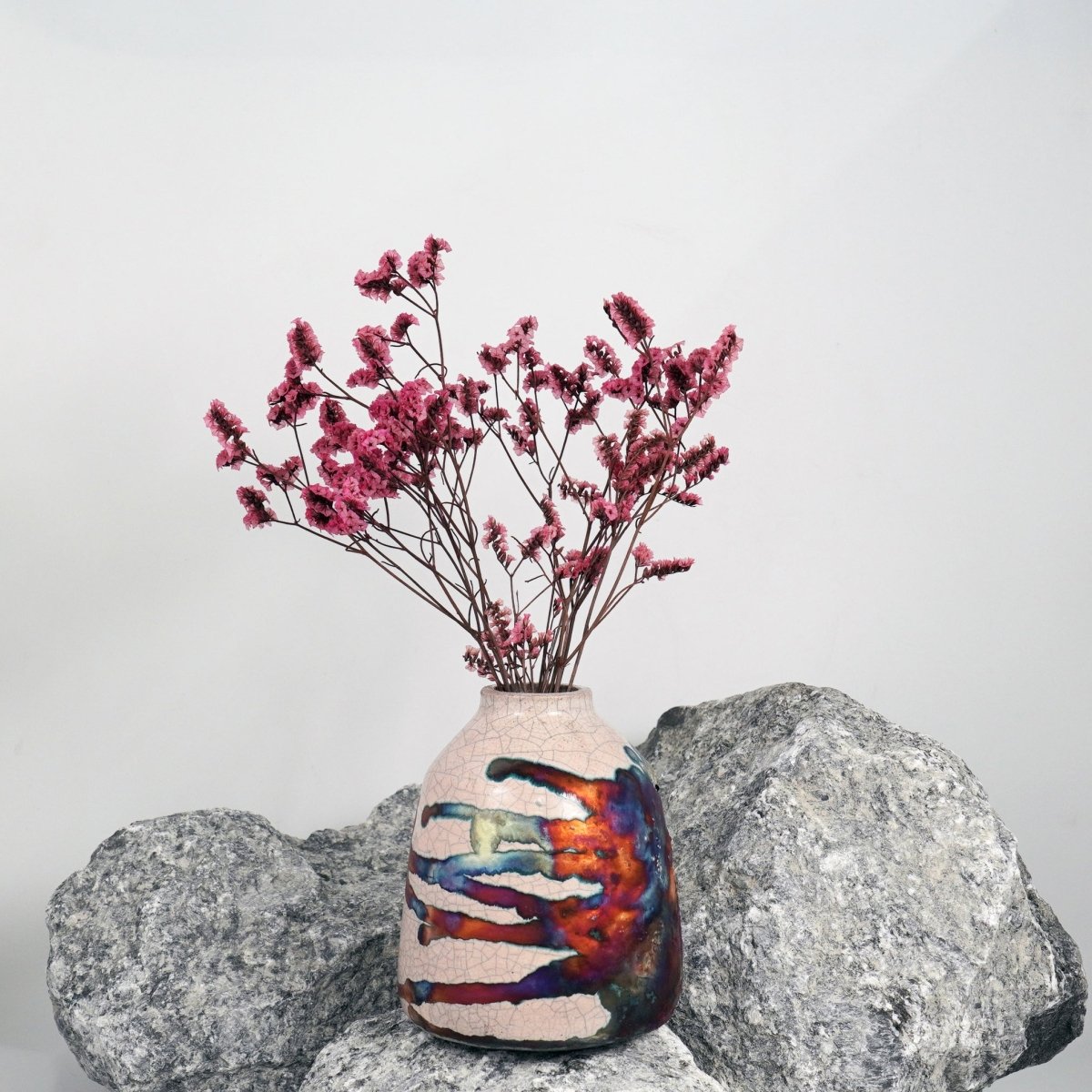 Suzu Ceramic Raku Pottery Vase - RAAQUU