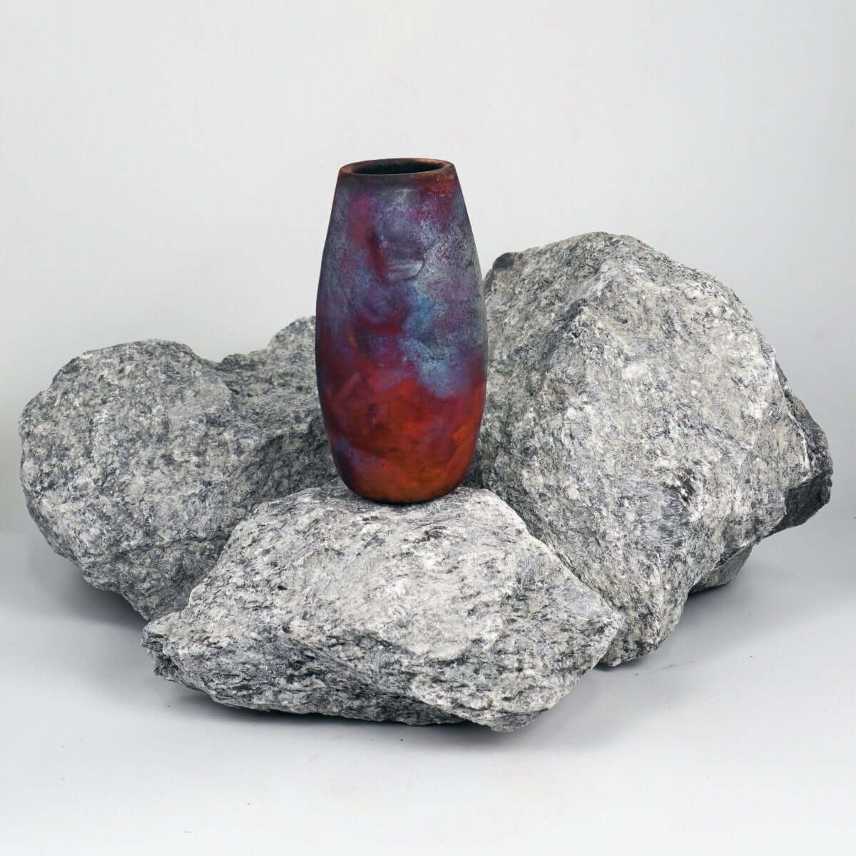 Tsuri Ceramic Raku Pottery Vase - RAAQUU