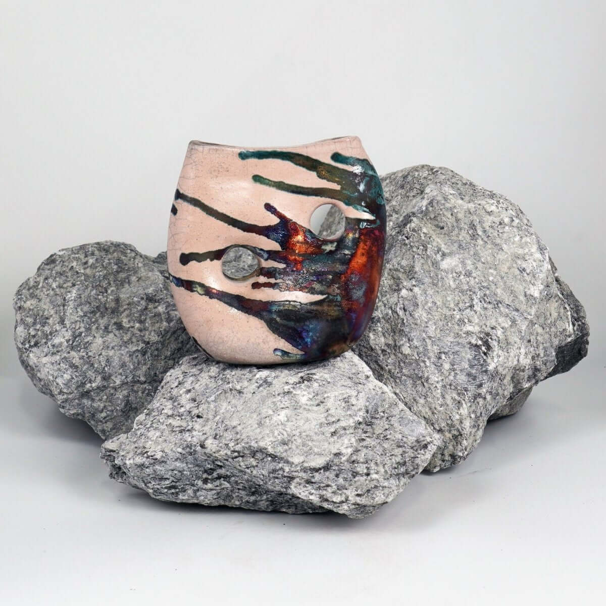 Umi Ceramic Raku Pottery Vase - RAAQUU