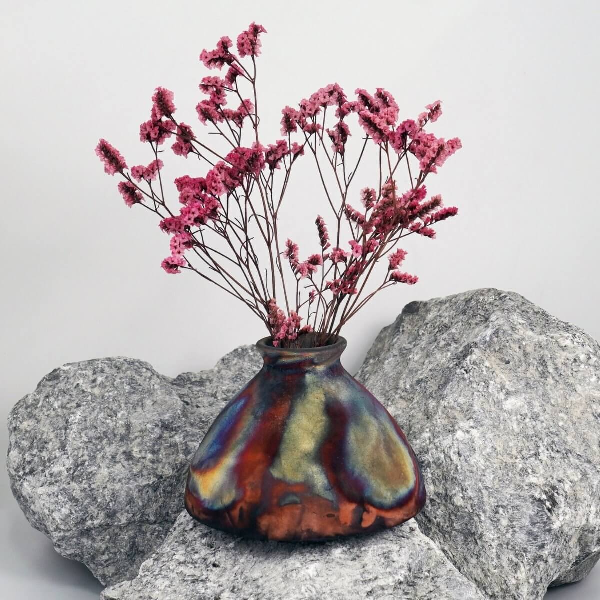 Yama Ceramic Raku Pottery Vase - RAAQUU
