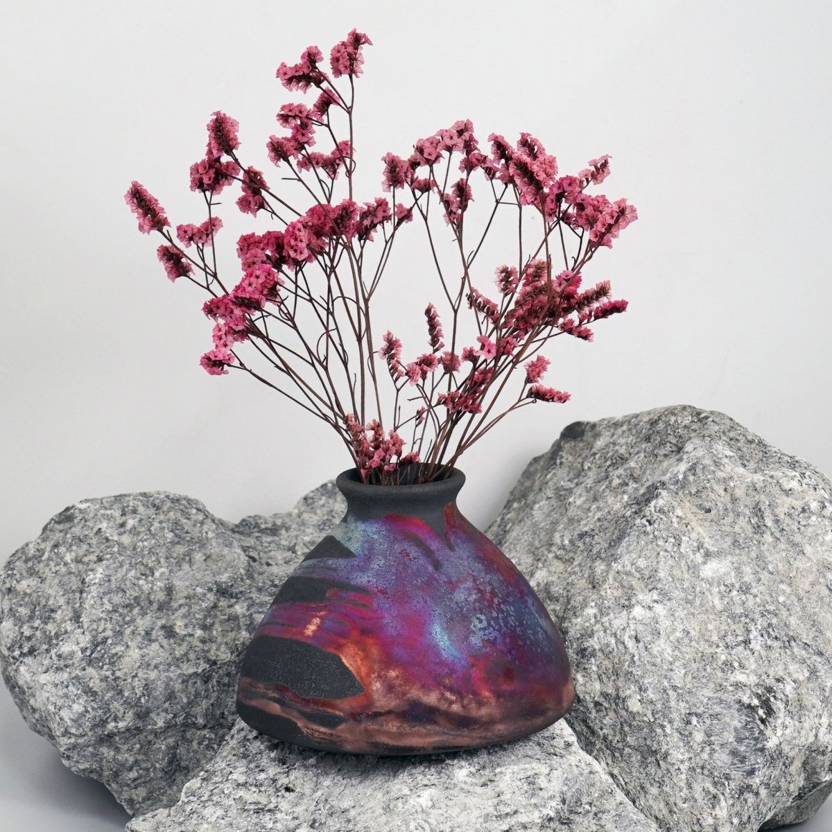 Yama Ceramic Raku Pottery Vase - RAAQUU
