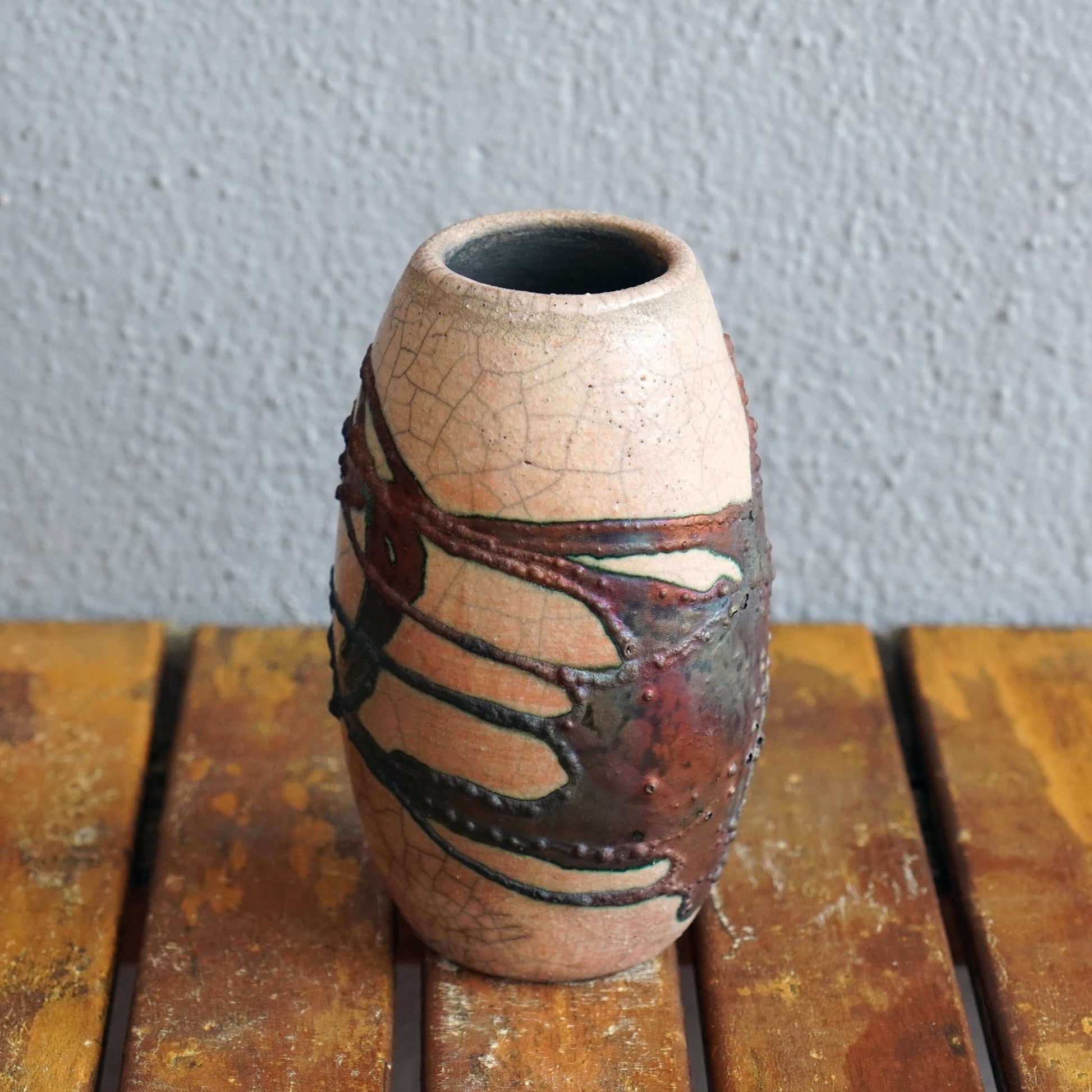 Raku pottery vase ceramic home decor Tsuri Ceramic Raku Vase - RAAQUU Basics handmade pottery home decor