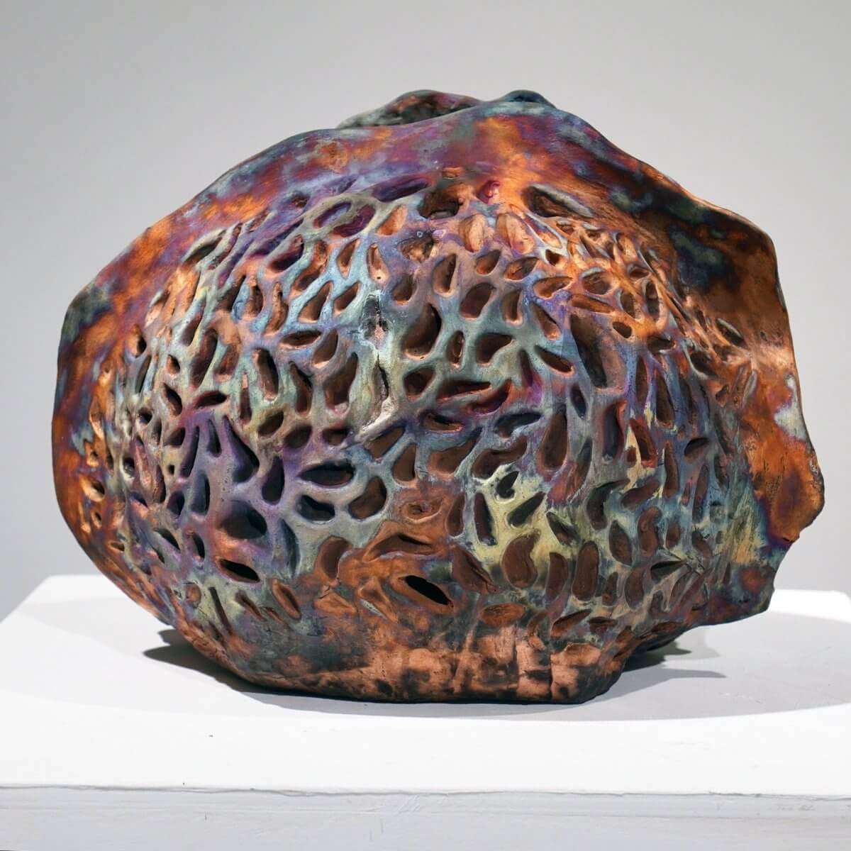 Emotion - life magnified collection raku ceramic pottery sculpture by Adil Ghani - RAAQUU