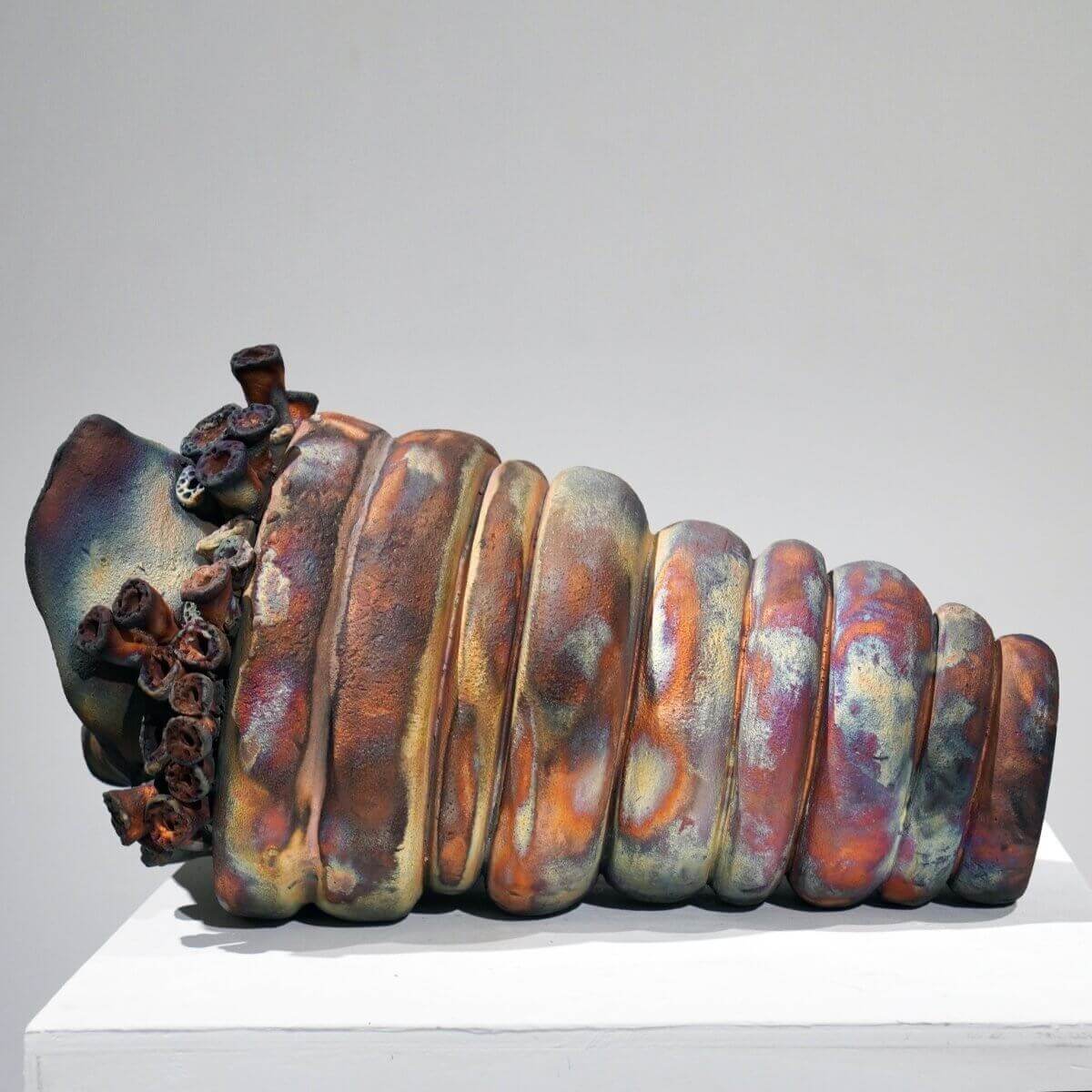 Home - life magnified collection raku ceramic pottery sculpture by Adil Ghani - RAAQUU