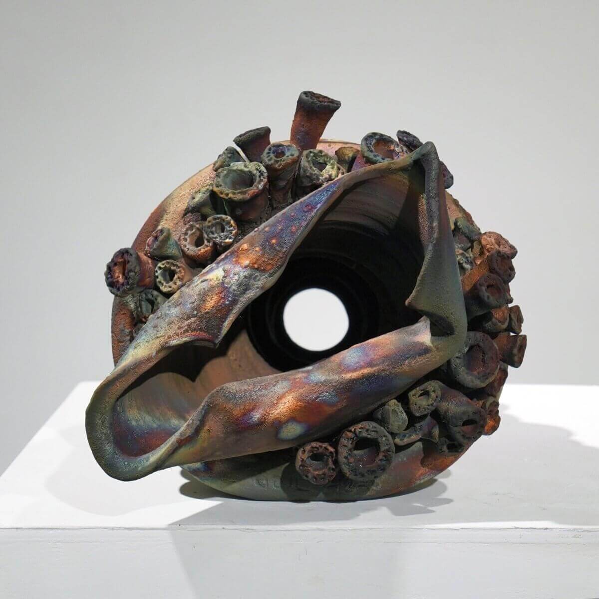 Home - life magnified collection raku ceramic pottery sculpture by Adil Ghani - RAAQUU