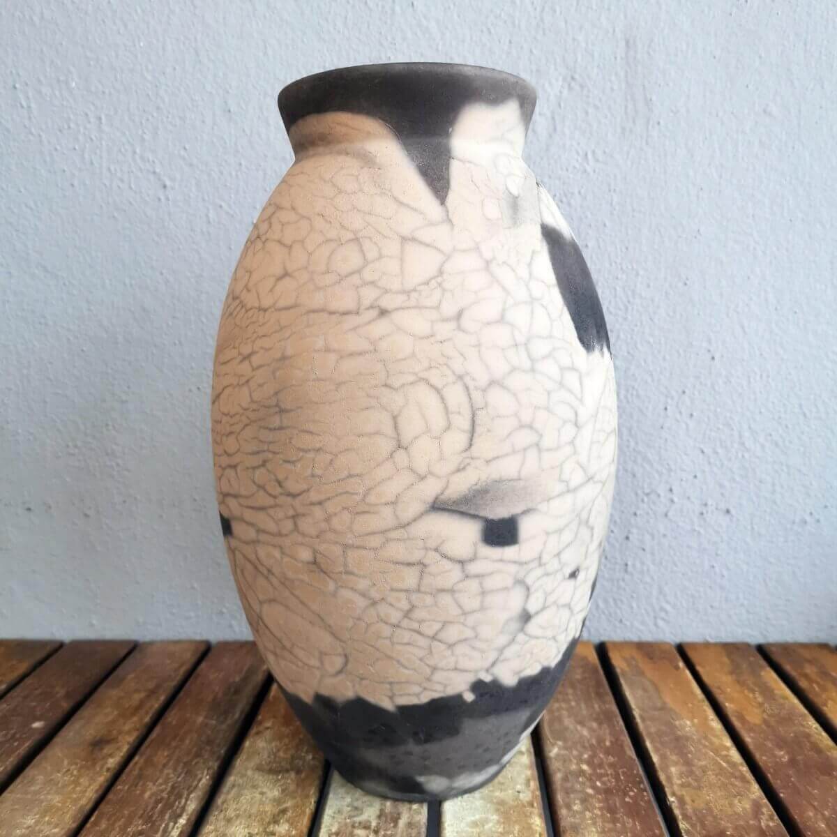 Raku pottery vase ceramic home decor